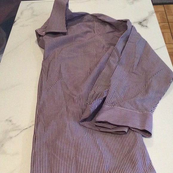 Stafford pintripe button down dress shirt, 15 1/2, 32-33. - Picture 2 of 4